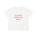 My Boyfriend is Racing baby tee - Rosso